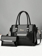 Set Borsa Vernice Con