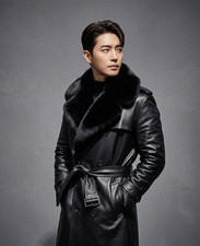 Trench cappotto uomo pelle