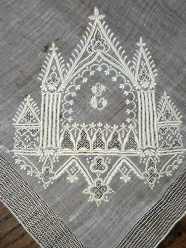 Pizzo antico grande - -,