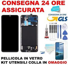 DISPLAY SAMSUNG A70 SM A705F ORIGINALE SERVICE PACK VETRO TOUCH LCD FRAME NERO