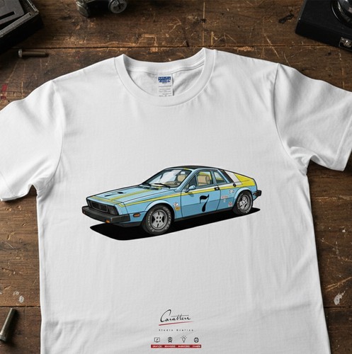 Shirt auto vintage lancia - t-shirt,