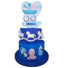 Torta Scenografica in Polistirolo Nascita Battesimo Decorazione Personalizzata