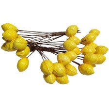 72 pz fiori artificiali | fruttino limone 2x1,3 cm bomboniera segnaposto composi