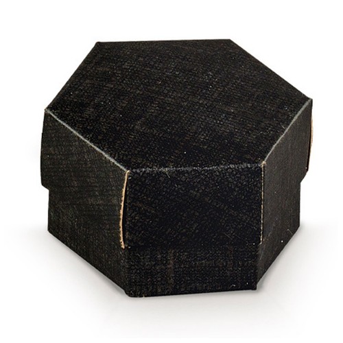 Scatolina esagonale nera - esagonale,