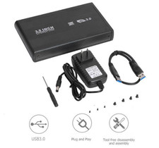 CASE BOX ESTERNO 3.5" SATA USB 2.0/3.0 ALLUMINIO PER HARD DISK IOS E WINDOWS