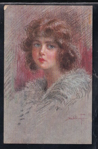 Cartolina donna illustratore - donna,