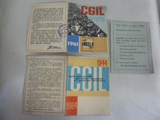 2 TESSERE SINDACATO CGIL 1961-1964  Enti Locali Bologna (Ca00)