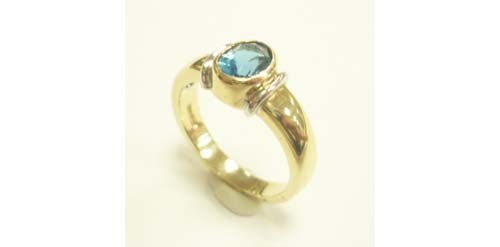 Anello oro due colori - due, 9ct