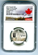 2017 $3 CANADA SILVER NGC SP70
