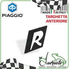TARGHETTA ANTERIORE R SCRITTA SCUDO STEMMA FREGIO VESPA 125 GTR 1968-1973 VNL2T