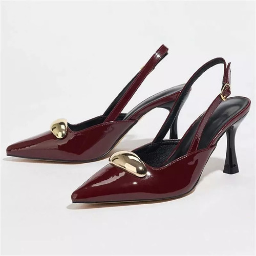 Decolte donna borgogna vernice - decolte,