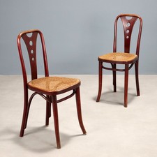 Coppia Sedie Thonet Antiche Faggio Ricurvo Austria XIX Secolo Originali