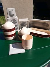 "Koh-i-Noor" Design A. MARVELLI Set BAGNO, 4 pz VINTAGE "Oceano" PLASTICA, 1970 