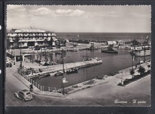 Cartolina Riccione il Porto Grande Albergo Spiaggia Savioli AUTO HH1336