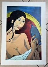 Rubens Fogacci litografia "Lolita allo specchio"  firmata numerata come nuovo