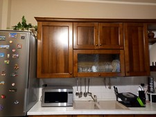 Cucina componibile ad angolo con frigo non compreso