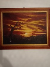 quadri olio su tela prime opere del pittore Enrico Negri Alba e Tramonto