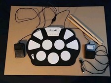 BATTERIA ELETTRONICA IN SILICONE  CON PEDALI PER BAMBINI. USB O PILE. DRUM SETS