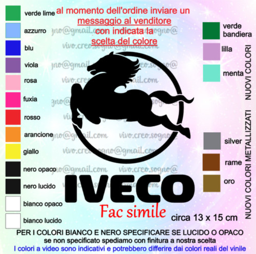 Iveco adesivo con logo - , 13x15