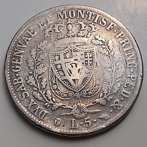 Carlo felice lire - 5, 1830