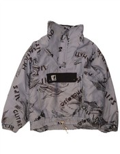 TACTEL Giacca Anorak Uomo Grafica UK 48 4XL Blu Poliammide BH20