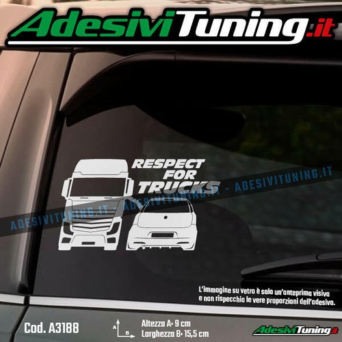 Adesivo respect for trucks - adesivo,