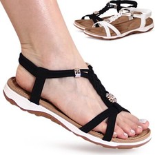 Scarpe Donna Cinturino Sandali Comfort Sandalo Plateau Brillantini Quadrifoglio