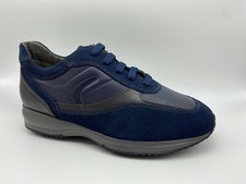 Scarpe Sneakers Geox Happy camoscio blu SCONTO DA LISTINO