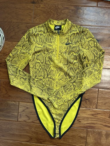 Body donna nike giallo - body,
