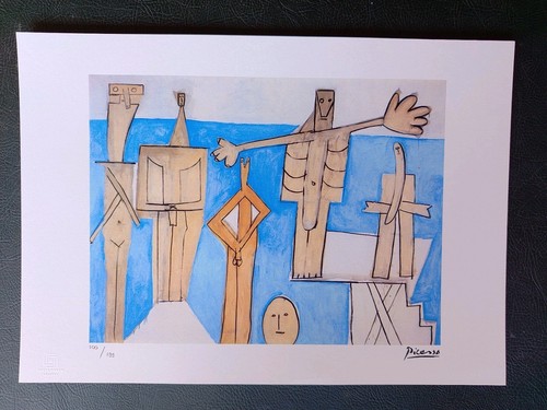 Picasso litografia carta - picasso, su