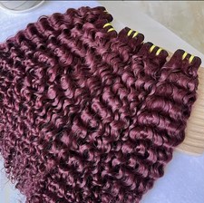 99j Borgogna Deep Ricci Capelli Umani Fasci 100% Vergini Vietnamiti Capelli Ondulati 24"
