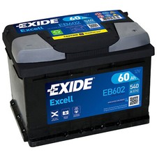 BATTERIA AUTO EXIDE EXCELL EB602 60Ah SPUNTO 540A POLO POSITIVO A DX mod. basso