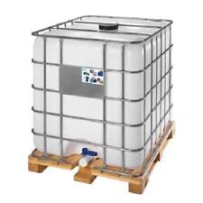 Cisterna in plastica rigenerata/usata, 1000 Lt, pallet in legno, valvola 2"