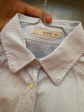 Camicia Etro donna in cotone piquet bianco e azzurro