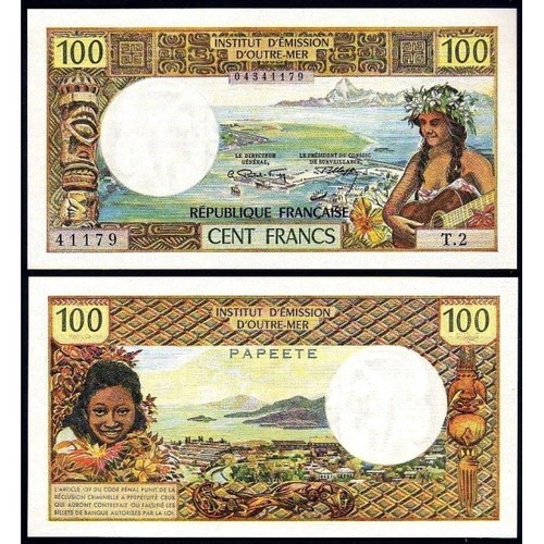 Tahiti 100 francs - 1973, unc