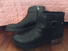 Stivaletti neri con tacco argento, Bershka, numero 38