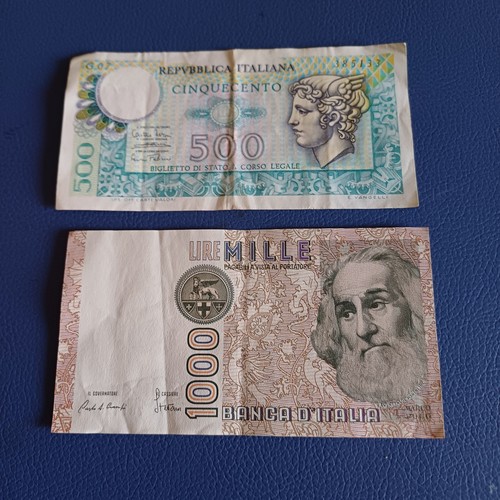 Vecchie banconote italiane 500 - banconote,