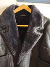 Montone Shearling "Lincoln" Uomo Nero in vera pelle tg 54, usato