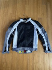 GIACCA GIUBBOTTO MOTO ESTIVA TRAFORATA MEMBRANA OJ STREAM MAN NERO BIANCA TG M