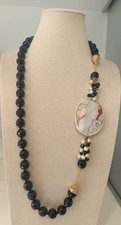 Collana artigianale Onice nera