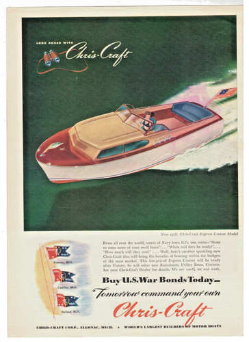 Vintage 1945 chris craft - vintage,
