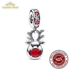 Charm Renna di Natale Argento S925 (Tipo Pandora)