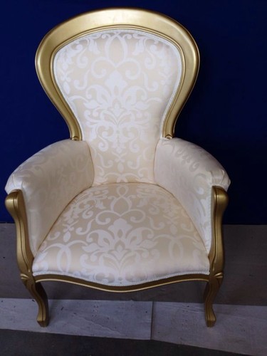 Poltrona laccata colore oro - poltrona,