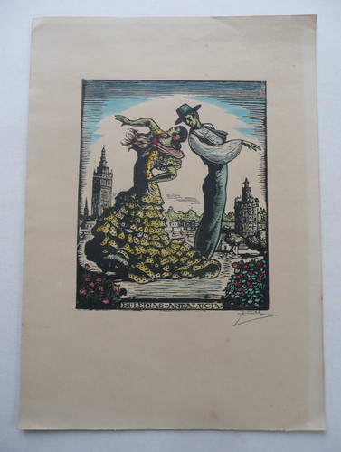 Lithographie signée juan - signée,