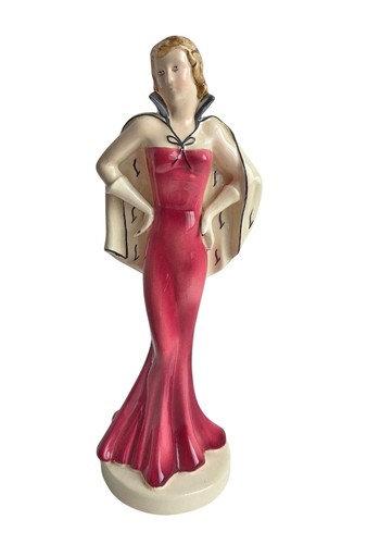Ceramica figura lady art deco - figura,