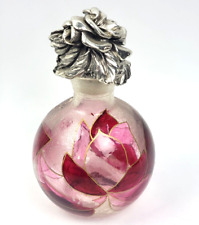 Bottiglia Wenk (anni '60) Made In Italy Dipinta a mano con Tappo in Argento 800