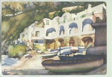 CARTOLINA ARTISTICA GINO FRATTINI VISIONI MARINE  FRATELLI CAVALCA LA SPEZIA C