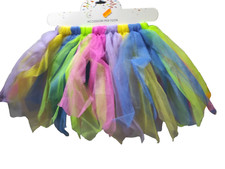 CARNEVALE HALLOWEEN GONNA GONNELLINO TUTU MULTICOLOR TULLE 30 CM WINX ARCOBALENO