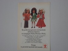advertising Pubblicità 1973 BAMBOLA FURGA PAOLA PEONIA PERLA