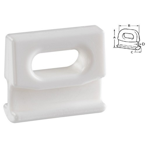 Cursore nylon curvo mm - mm,